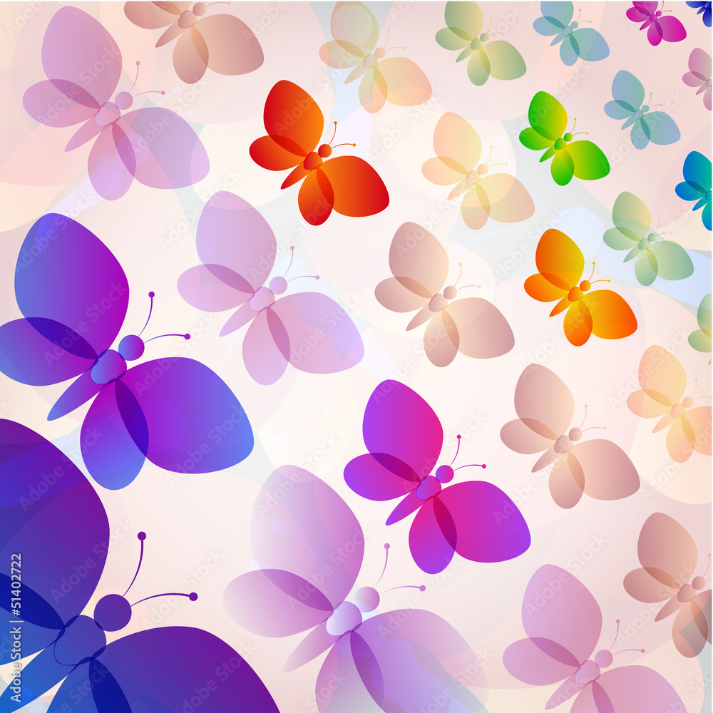 Colorful butterflies summer pattern Colorful butterflies summer pattern