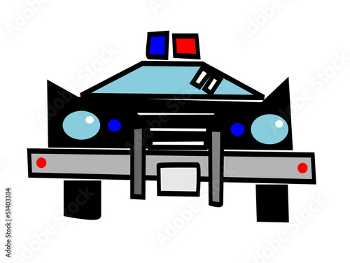 cartoon police car