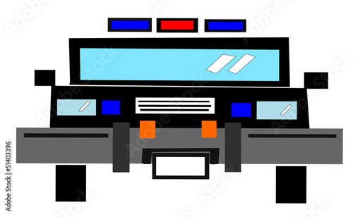 cartoon police car