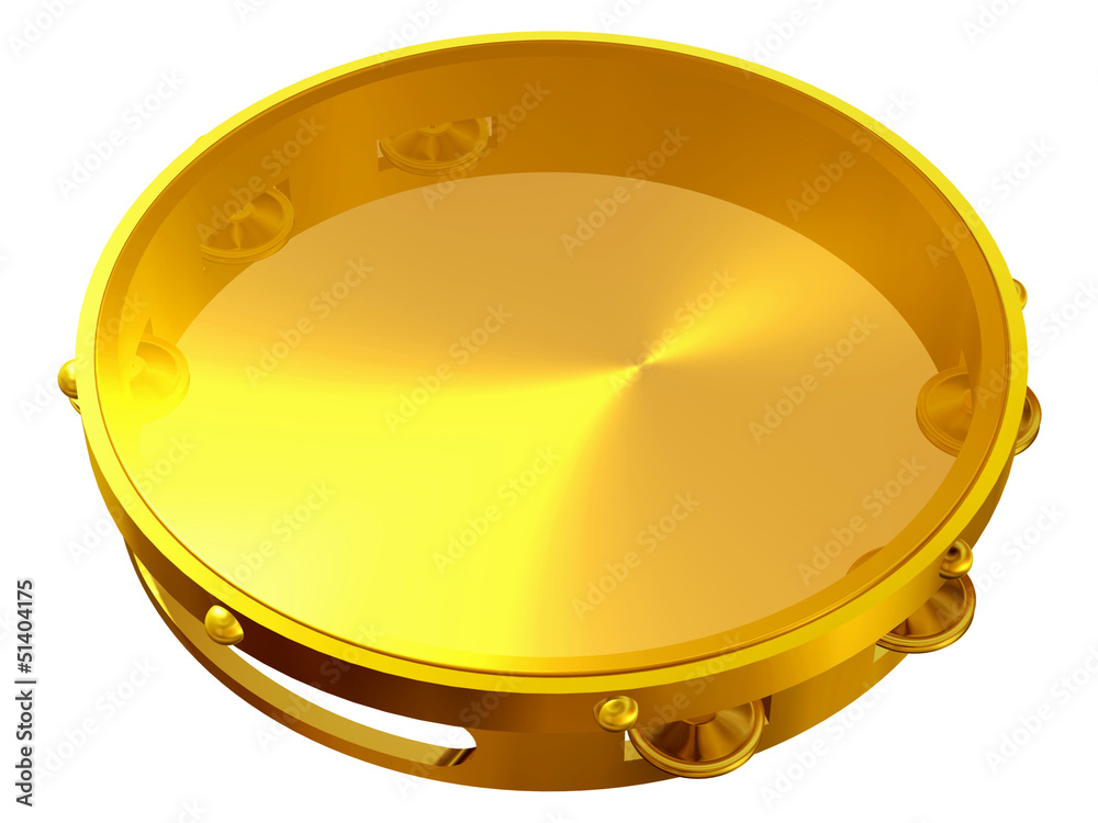 gold tambourine