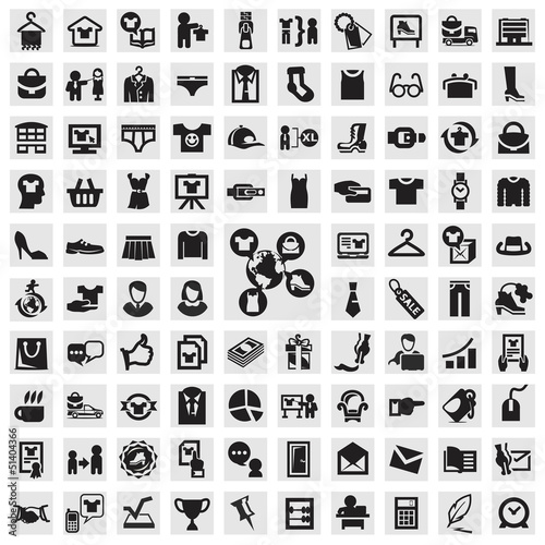 Set of icons. clothing