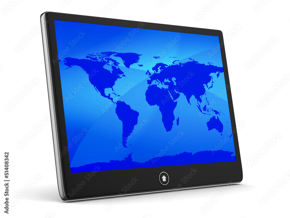 tablet on white background. Isolated 3D image tablet on white background. Isolated 3D image