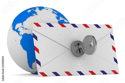 E-mail concept on white bac...