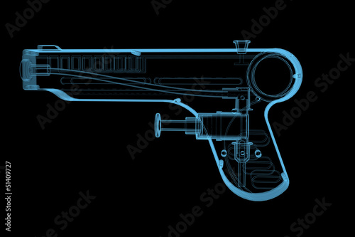 Squirt Gun (3D xray blue transparent)