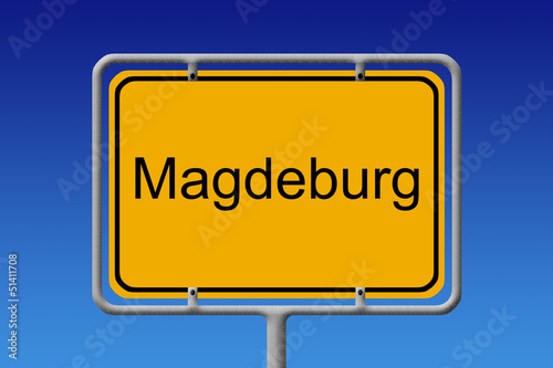 Ortsschild Magdeburg