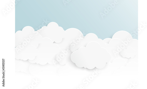 Vector abstract background cloud. Paper