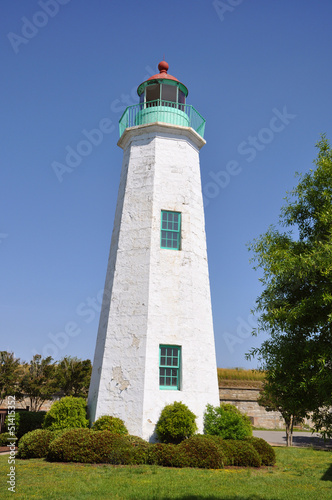 Old Point Comfort Lighthouse, Chesapeake Bay, Virginia, USA