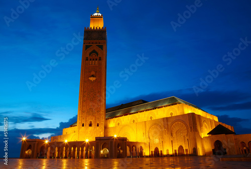Hassan II Mosque in Casablanca, Morocco Africa