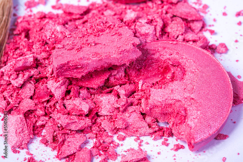 close up of a  make-up accessories -powder, eyeshadow,lipstick