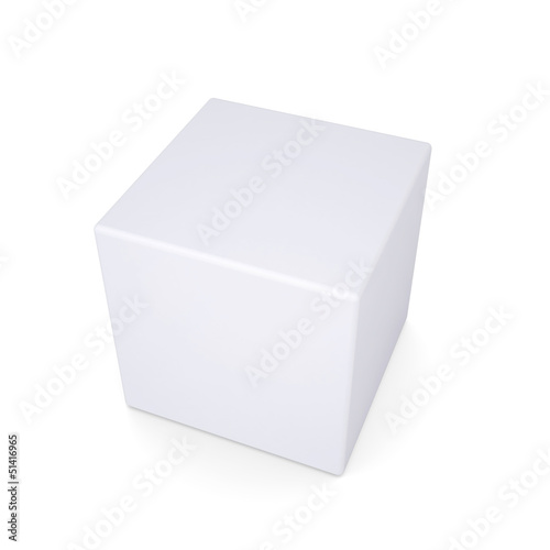 White cube with rounded edges © cherezoff