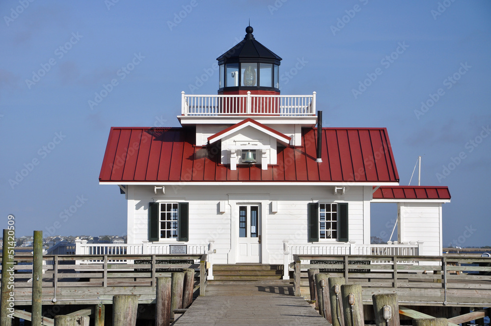 Roanoke Marshes Lighthouse in Roanoke Island, North Carolina