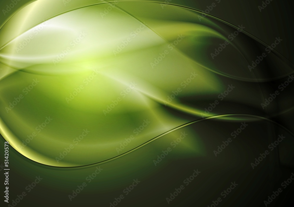 Green vector waves background Green vector waves background