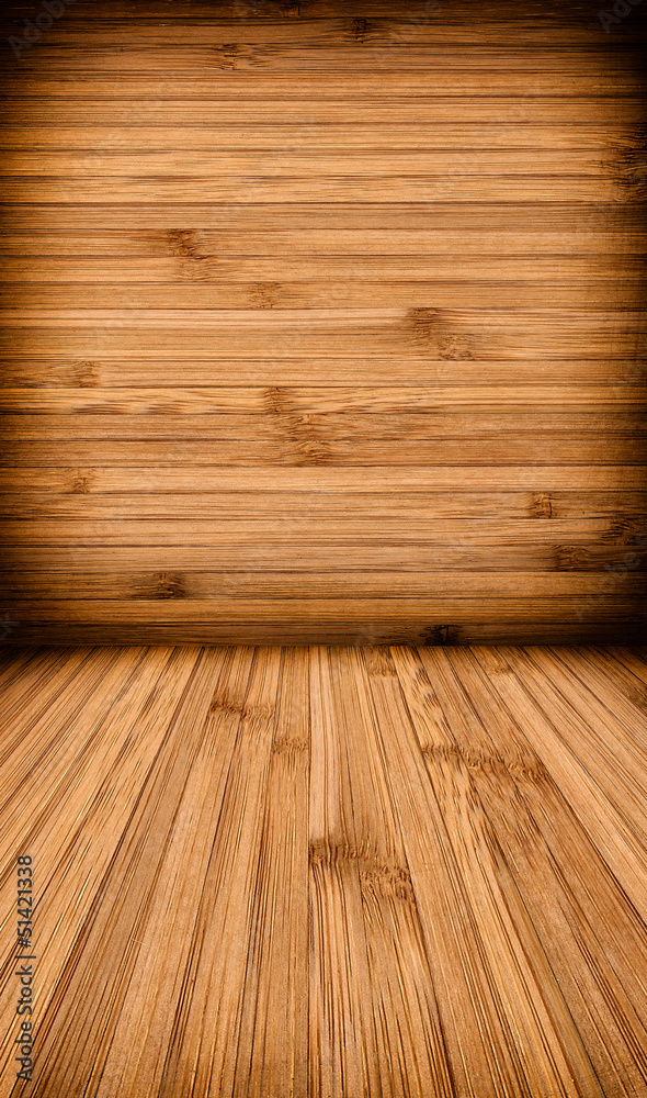 Wooden wall and floor background Wooden wall and floor background