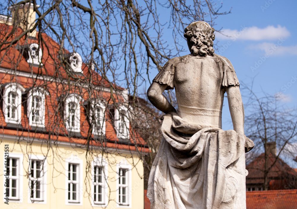 Fototapeta premium König betrachtet das Gohliser Schlösschen Leipzig