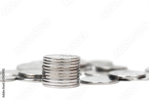 Obraz na płótnie Coin stack background w salonie