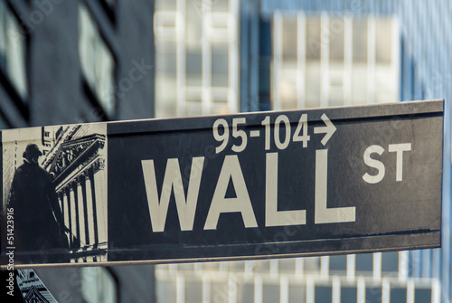 Bild auf Leinwand Wall St New York