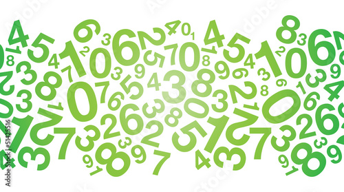 abstract green number background