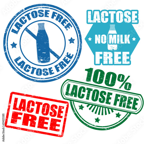 Set of lactose free stamps