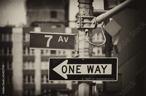 Classic Street Signs in New York City photo