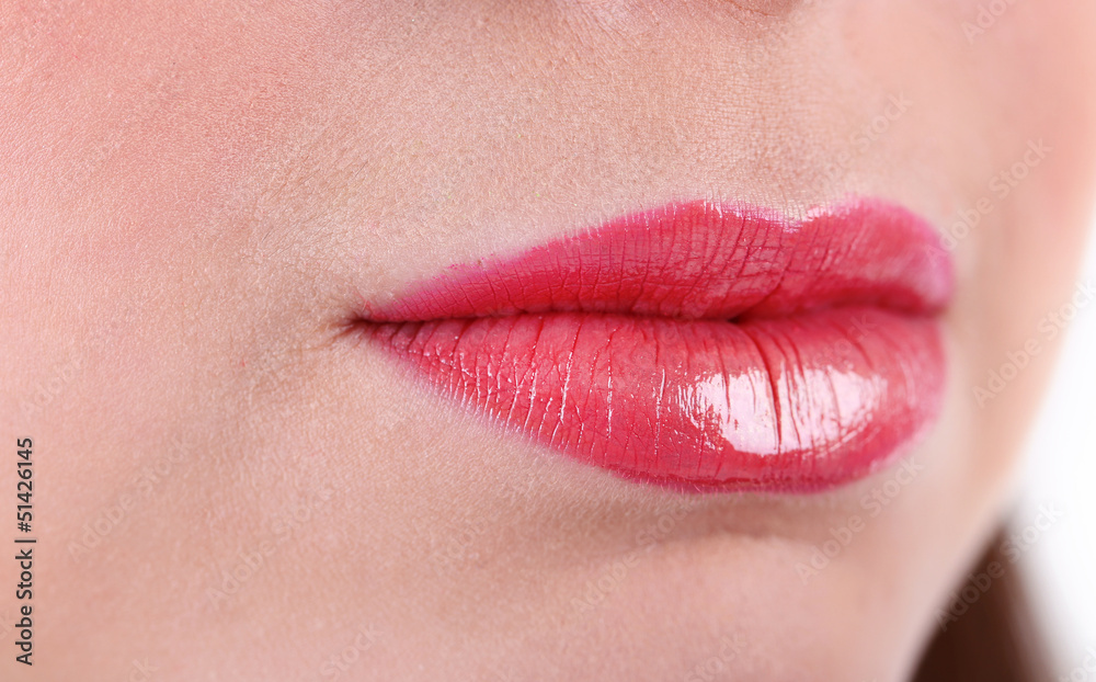 Fototapeta premium Woman smiling, close up