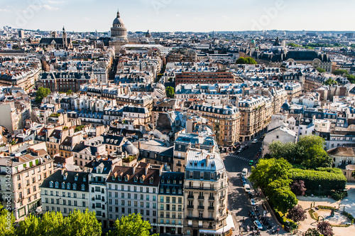 aerial view paris cityscape France