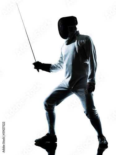 man fencing silhouette