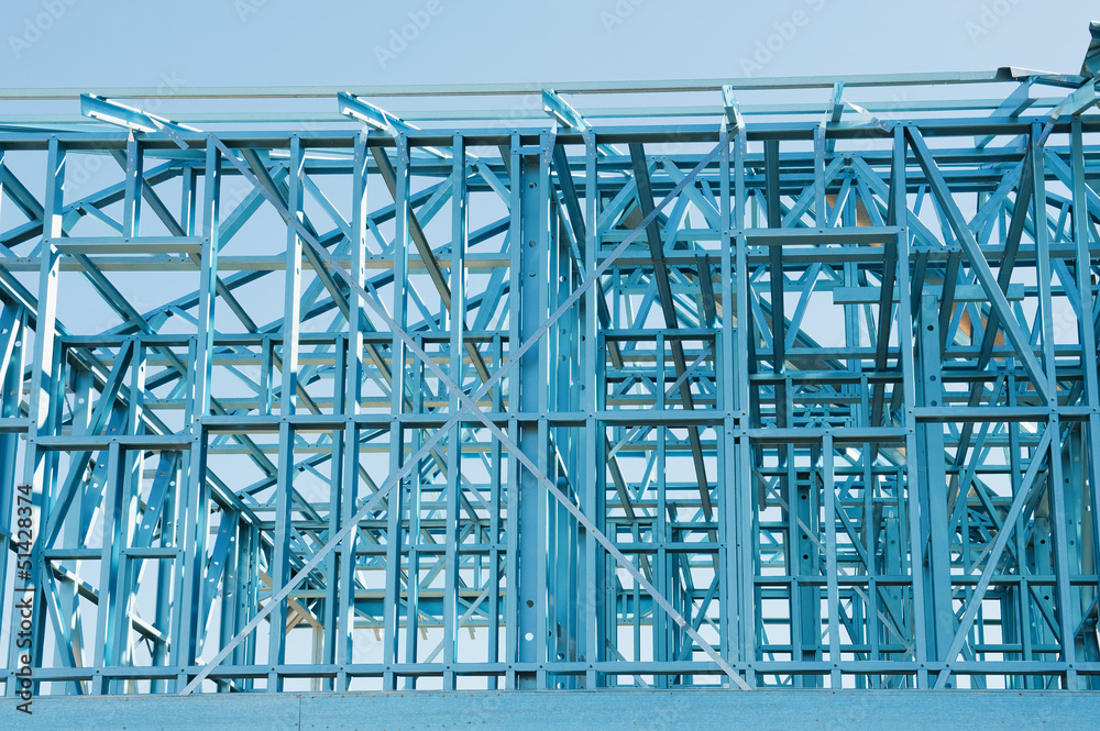 Fototapeta premium New home construction framing