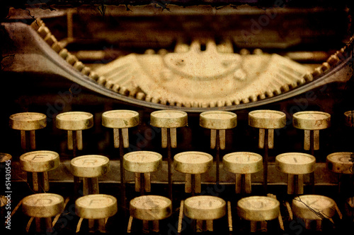 Retroplakat - Mechanische Schreibmaschine
