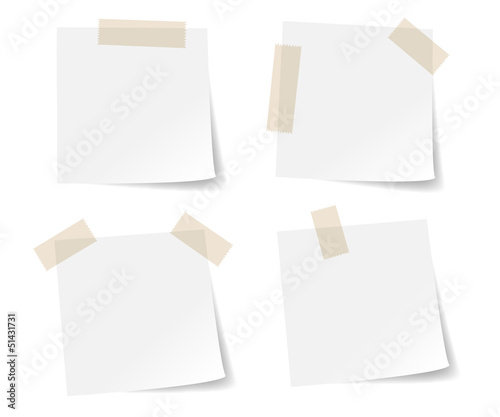 White stick note paper