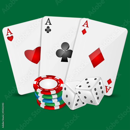 vector Illustration of a background with casino elements