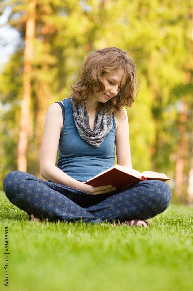 Young woman reading a book Young woman reading a book