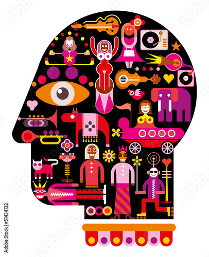 Circus Head - vector illustration