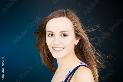 Handsome woman smiling at camera