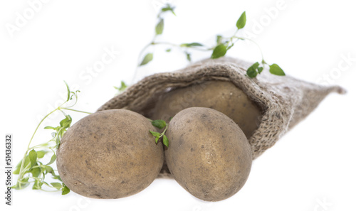 Potatoes isolated on white