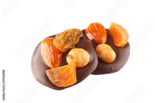 chocolate sweets with nuts