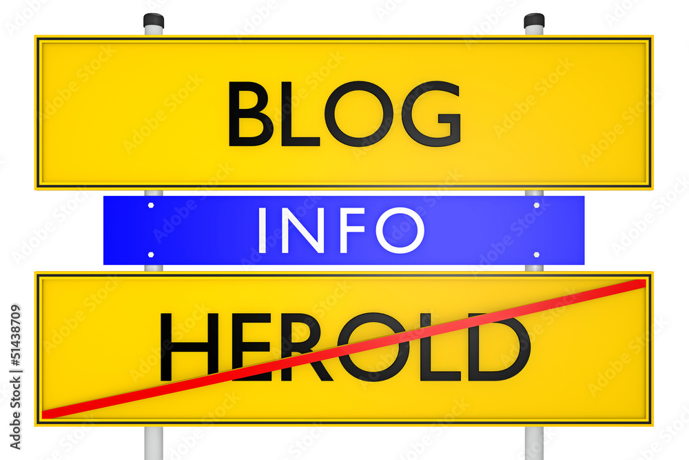 Blog vs Herold_konzeptionell Information - 3D Blog vs Herold_konzeptionell Information - 3D