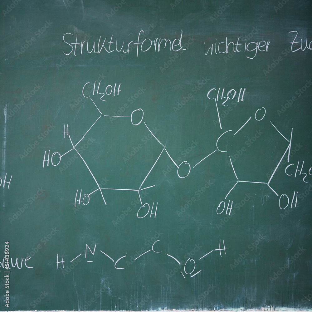 strukturformel an der tafel