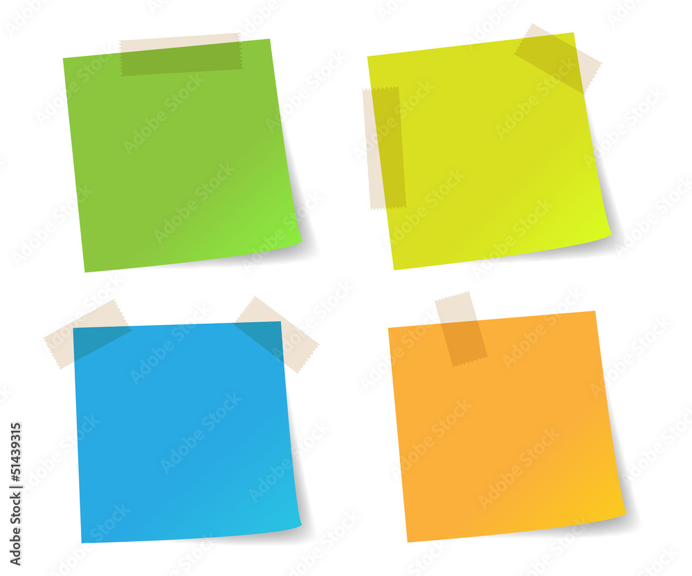 Colorful stick note papers Colorful stick note papers