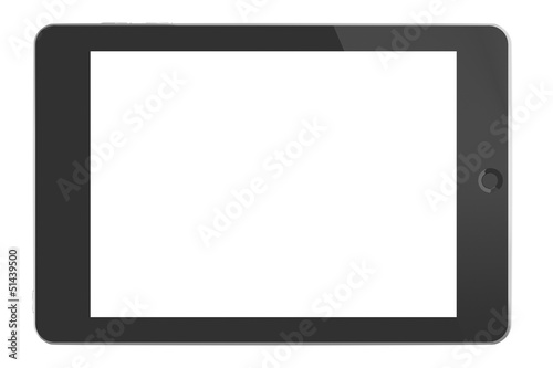 Computer tablet (3D render with blank screen)
