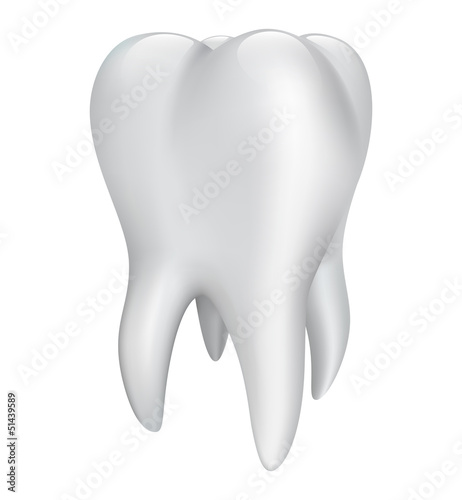 Tooth on a white background. Vector illustration