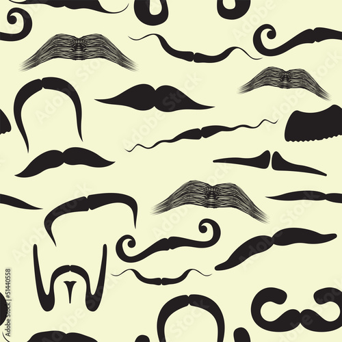 Seamless mustache pattern