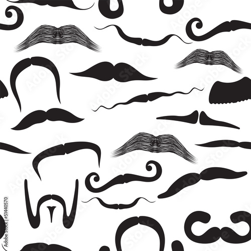 Seamless mustache pattern