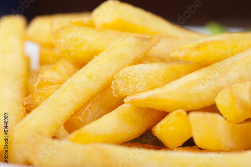 Golden potatoes fries