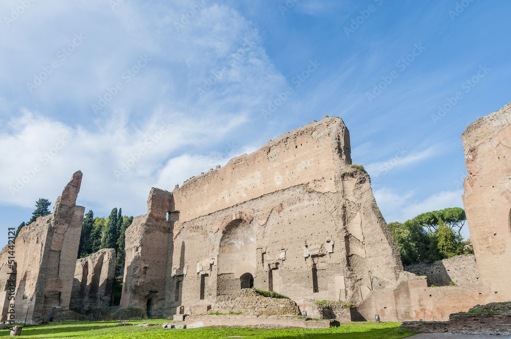 The Baths of Caracalla in Rome, Italy