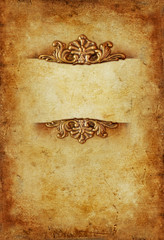 Vintage royal gold background with floral ornaments