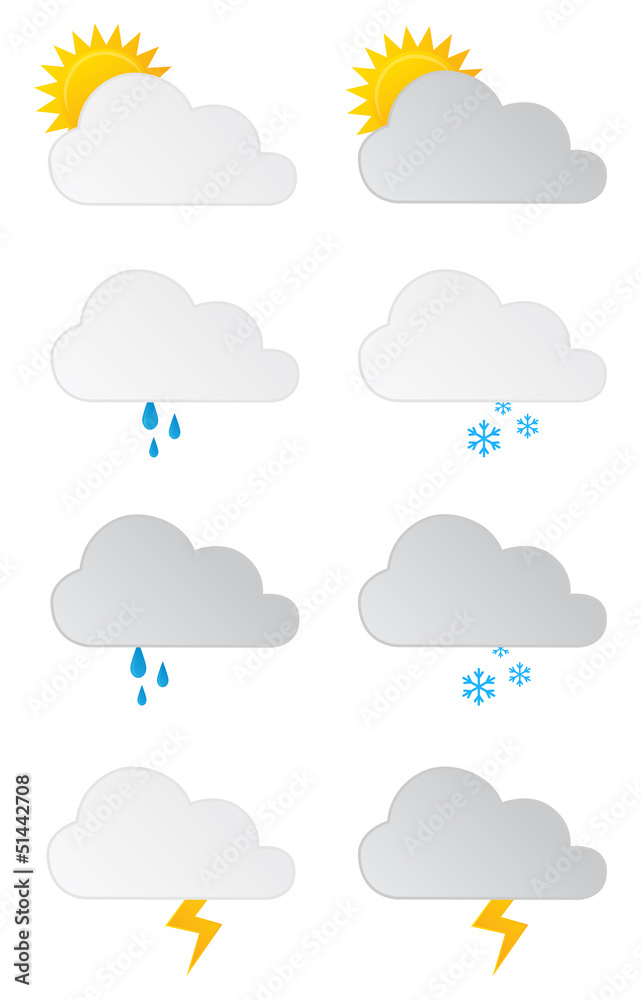 Obraz premium Weather Icon Set
