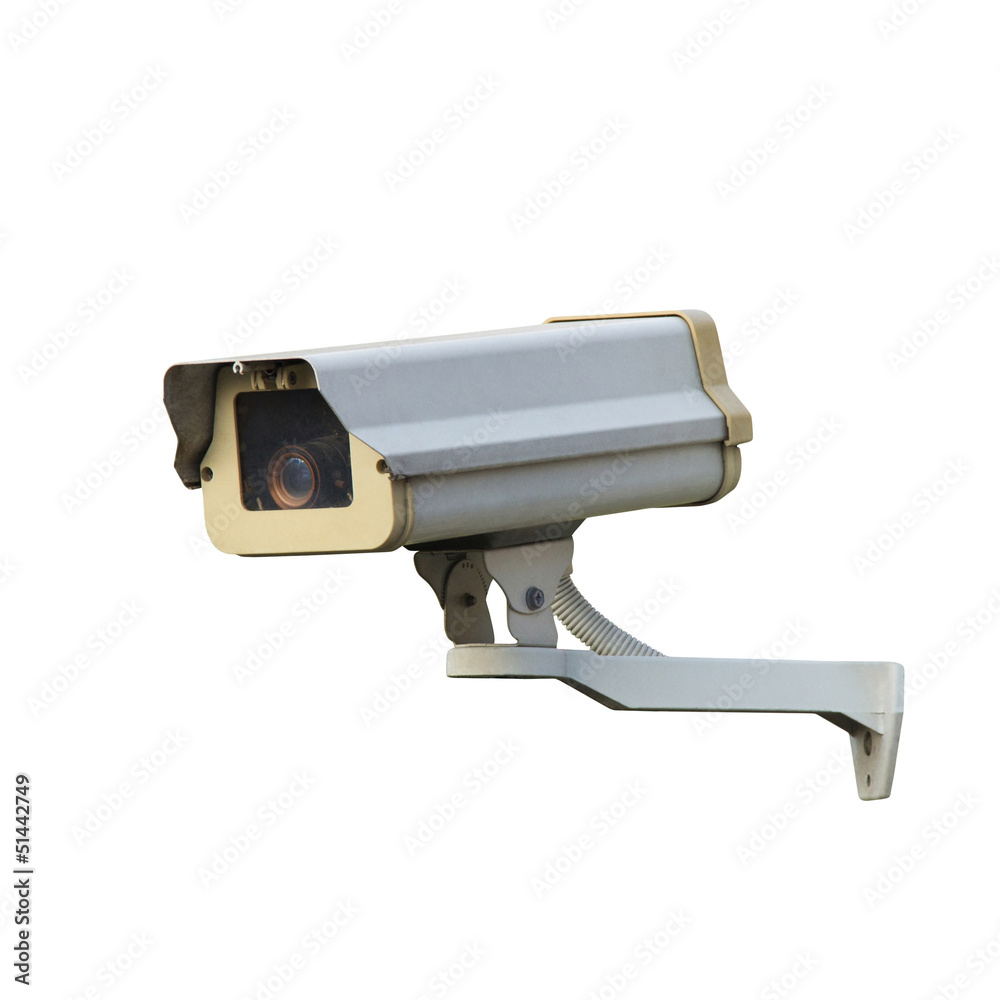 CCTV or security camera isolated over white background CCTV or security camera isolated over white background