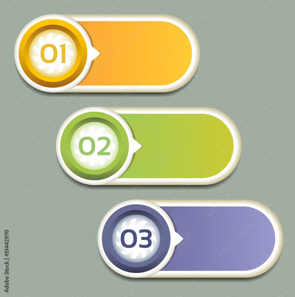 Obraz premium Vector Progress Background / Product choice or Version