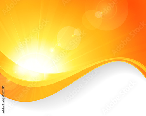 Sun background with wavy pattern