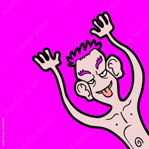 Pink crazy man